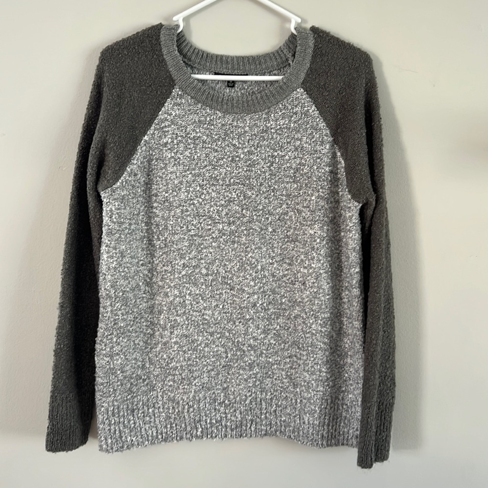 Light and dark gray sweater